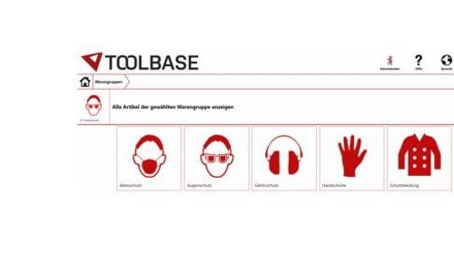 Kacheln ATMS.CORE Werkzeugausgabe Toolbase 